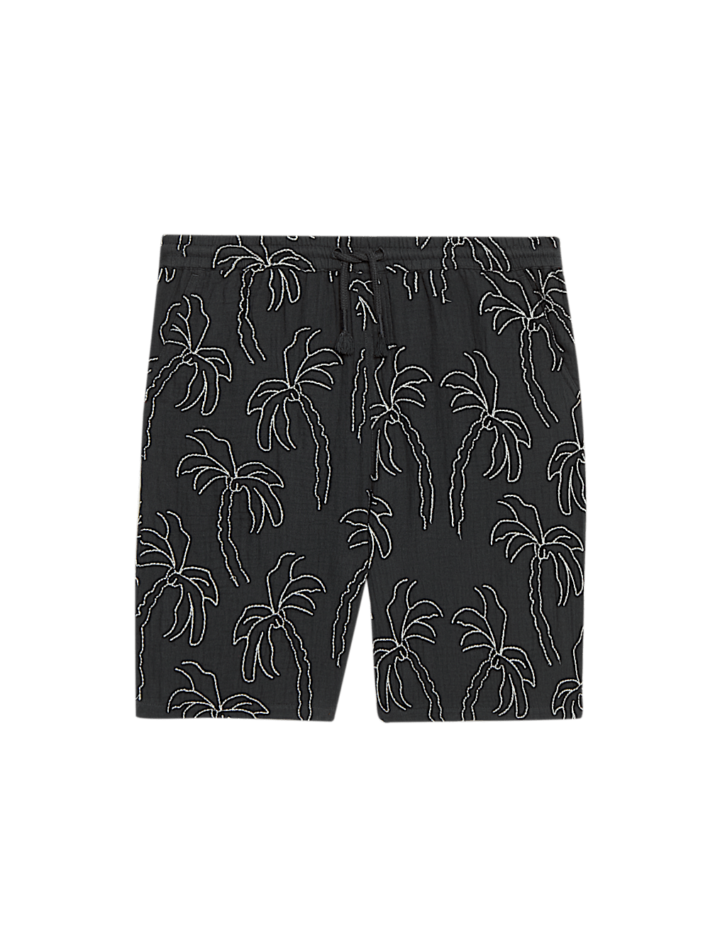 Pure Cotton Textured Palm Tree Shorts (2-16 Yrs)