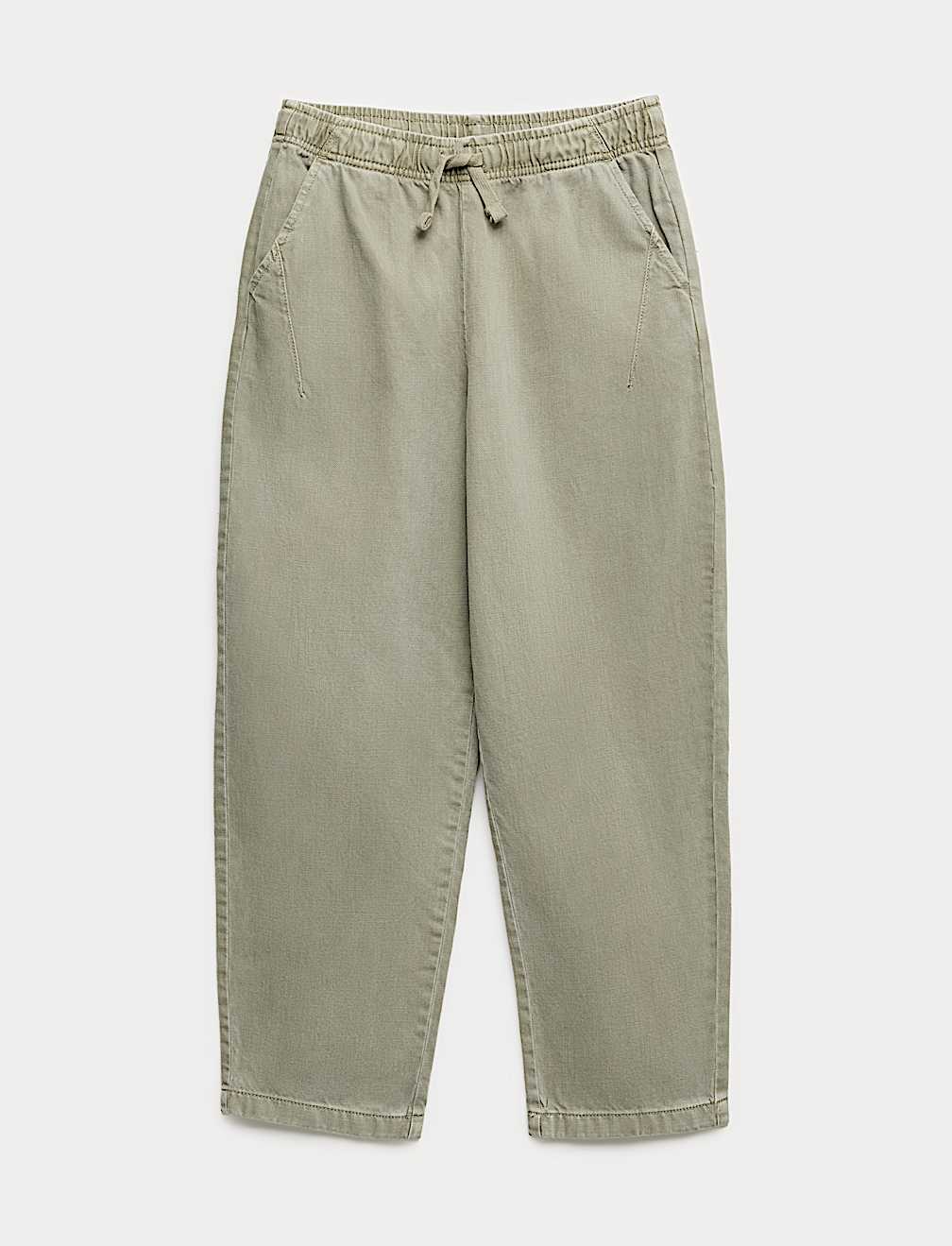 Relaxed Cotton Rich Lightweight Trousers (6-16 Yrs)