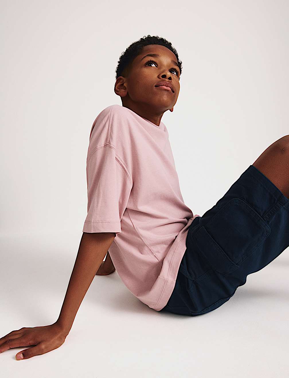 Pure Cotton Cargo Shorts (6-16 Yrs)