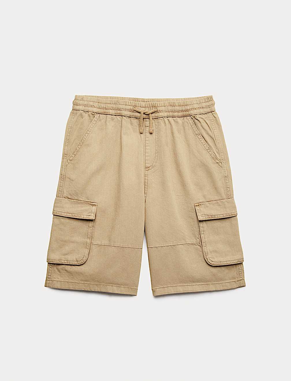 Pure Cotton Cargo Shorts (6-16 Yrs)