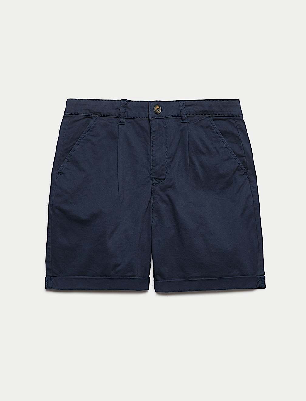 Cotton Rich Pleated Chino Shorts (6-16 Yrs)