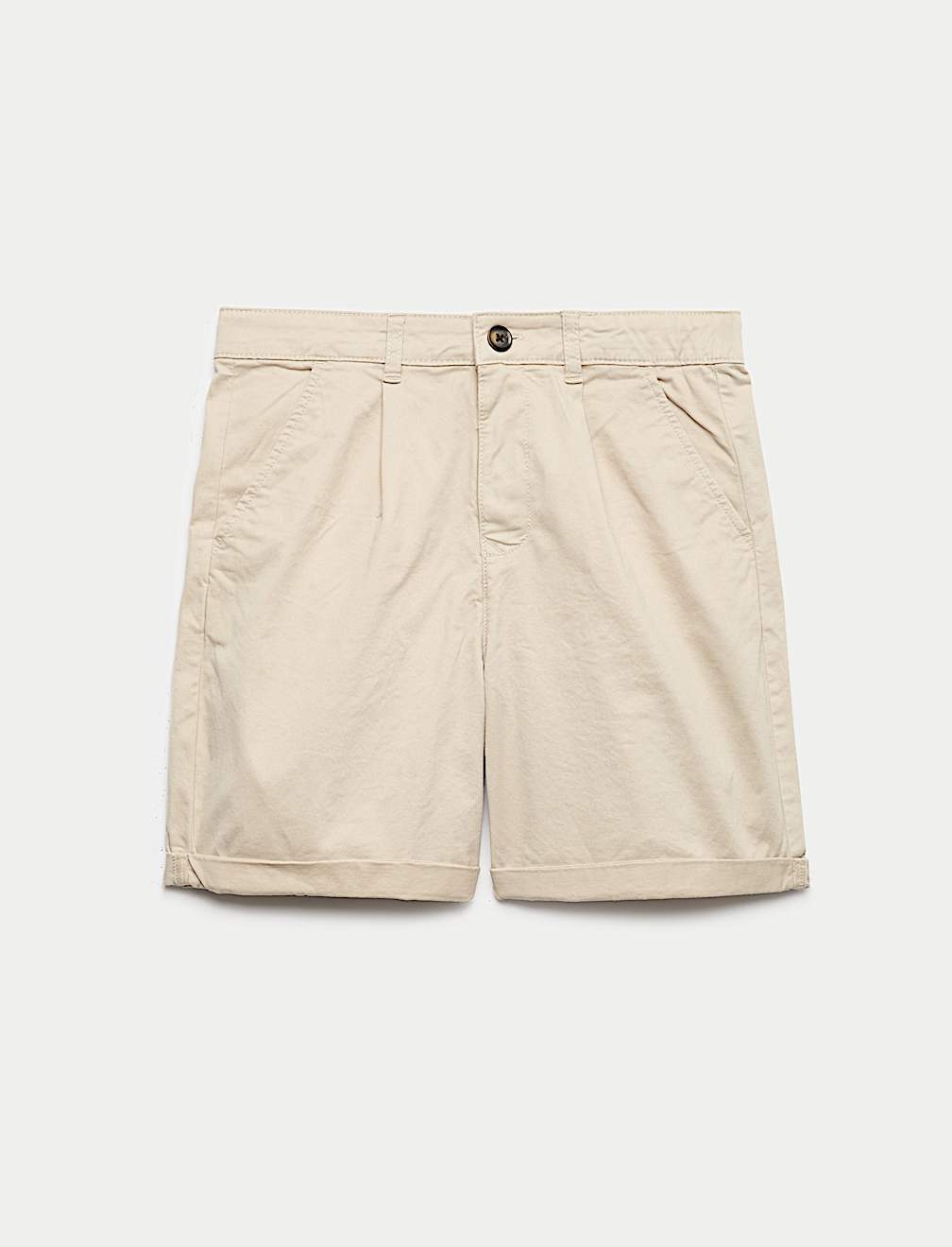 Cotton Rich Pleated Chino Shorts (6-16 Yrs)