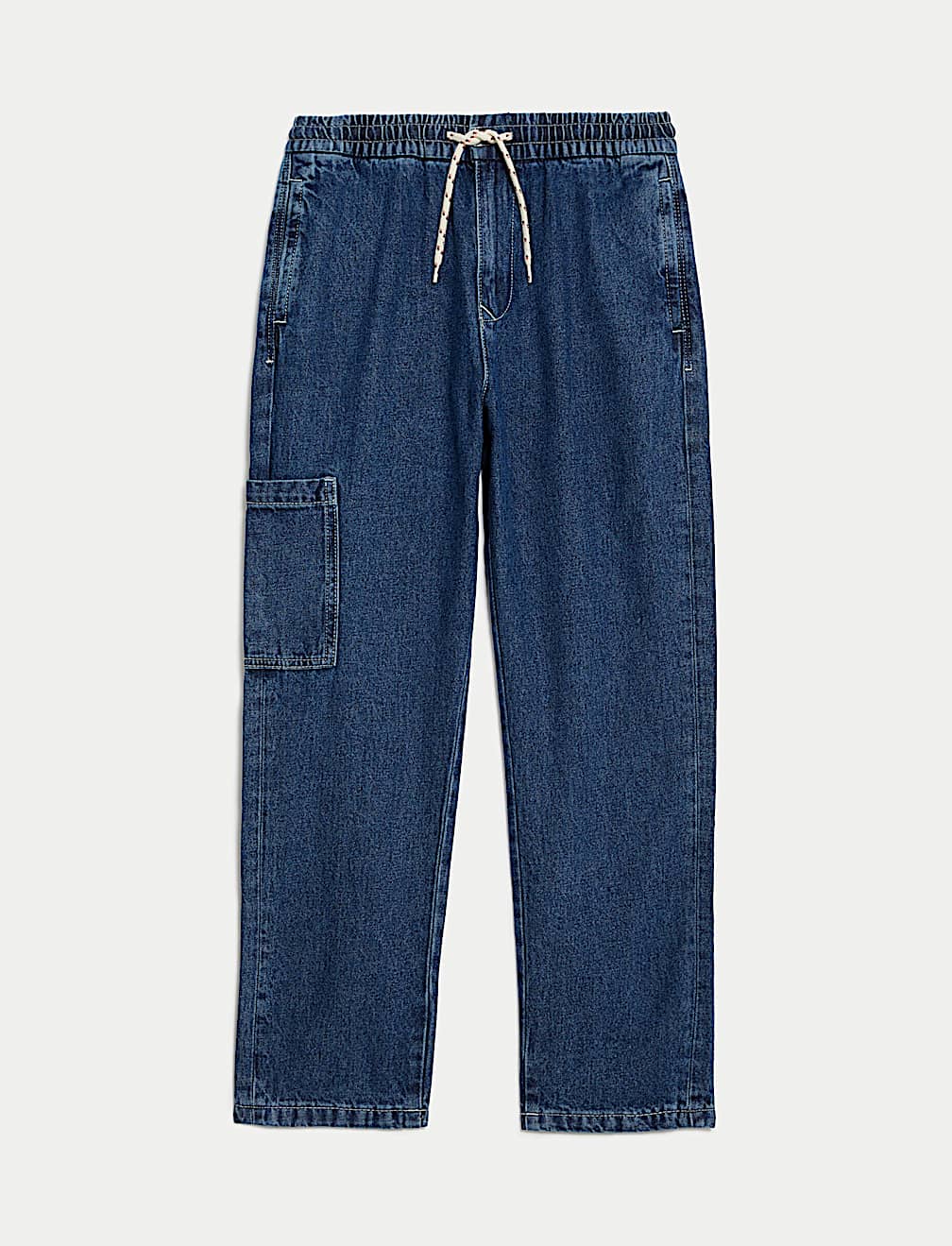 Relaxed Denim Cargo Jeans (6-16 Yrs)