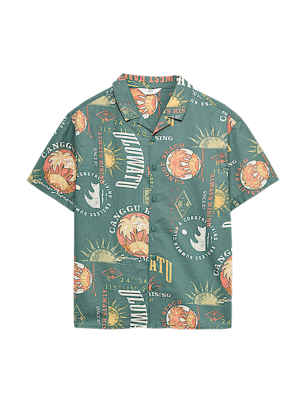 Pure Cotton Bali Print Shirt (6-16 Yrs)