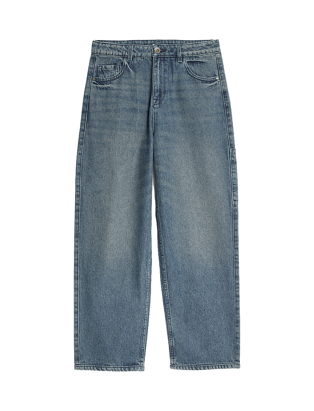 Pure Cotton Relaxed Jeans With Side Pocket (6-16 Yrs)
