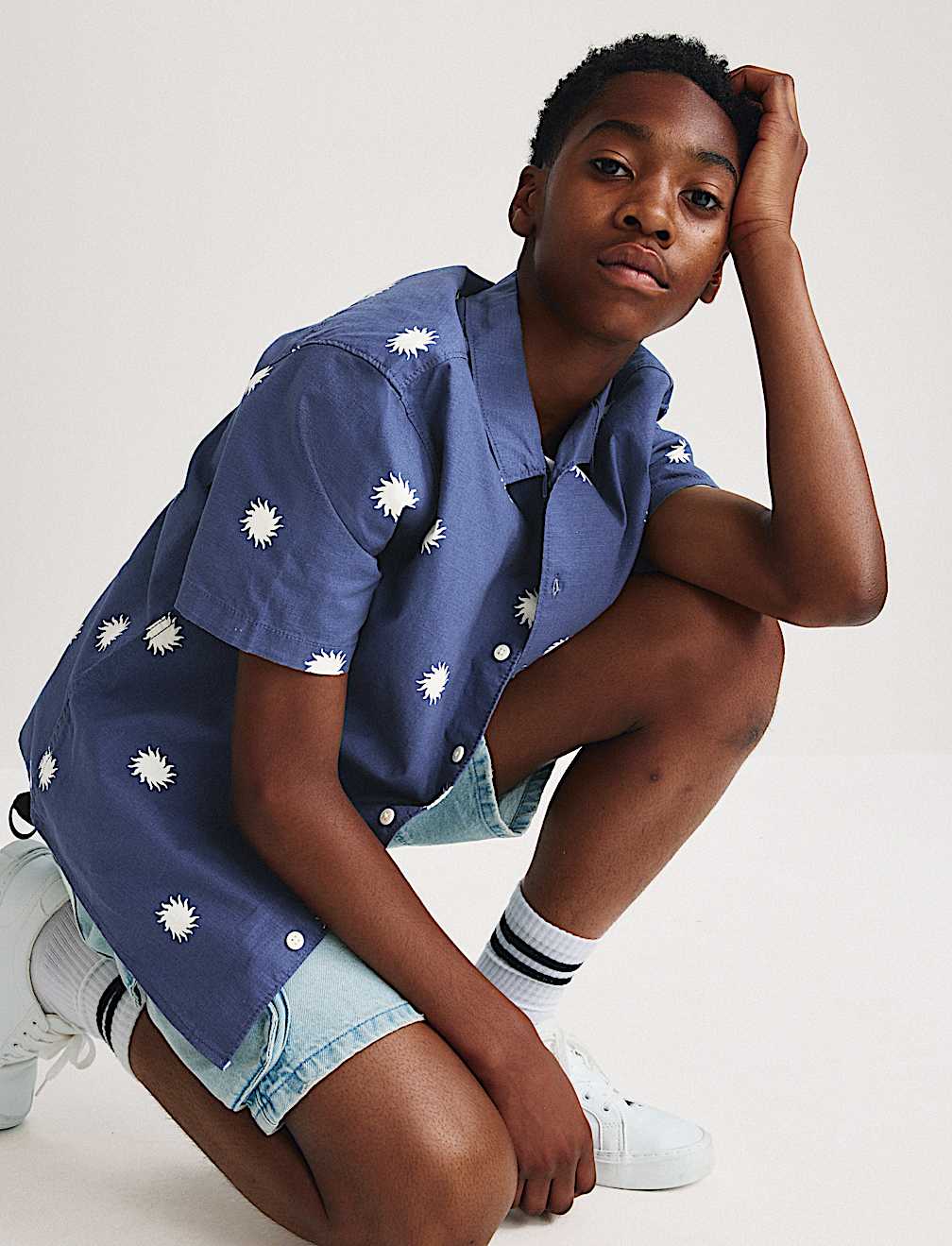 Pure Cotton Sun Print Shirt (6-16 Yrs)
