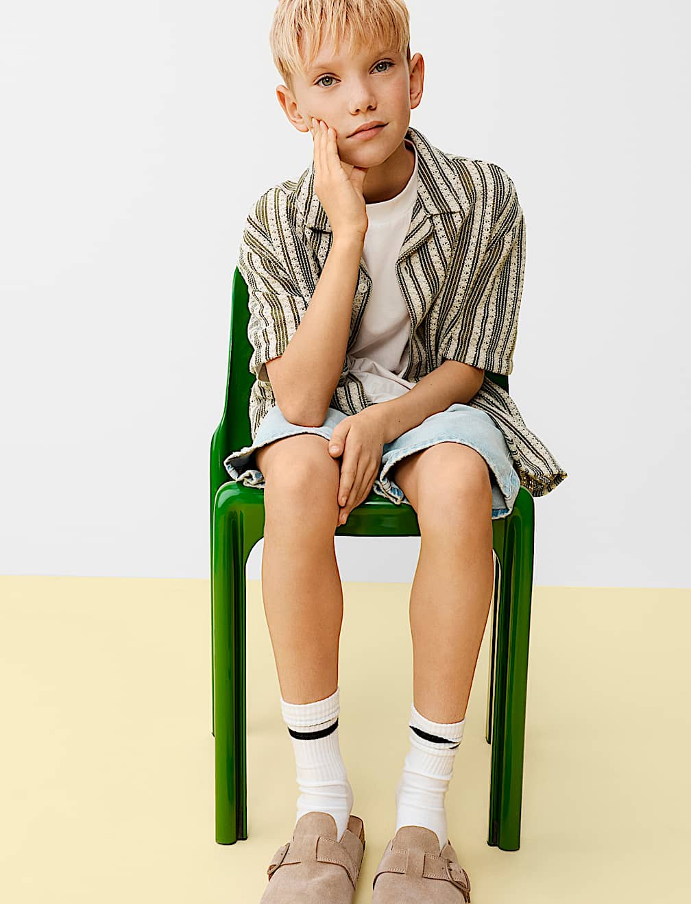 Cotton Rich Textured Striped Shirt (6-16 Yrs)