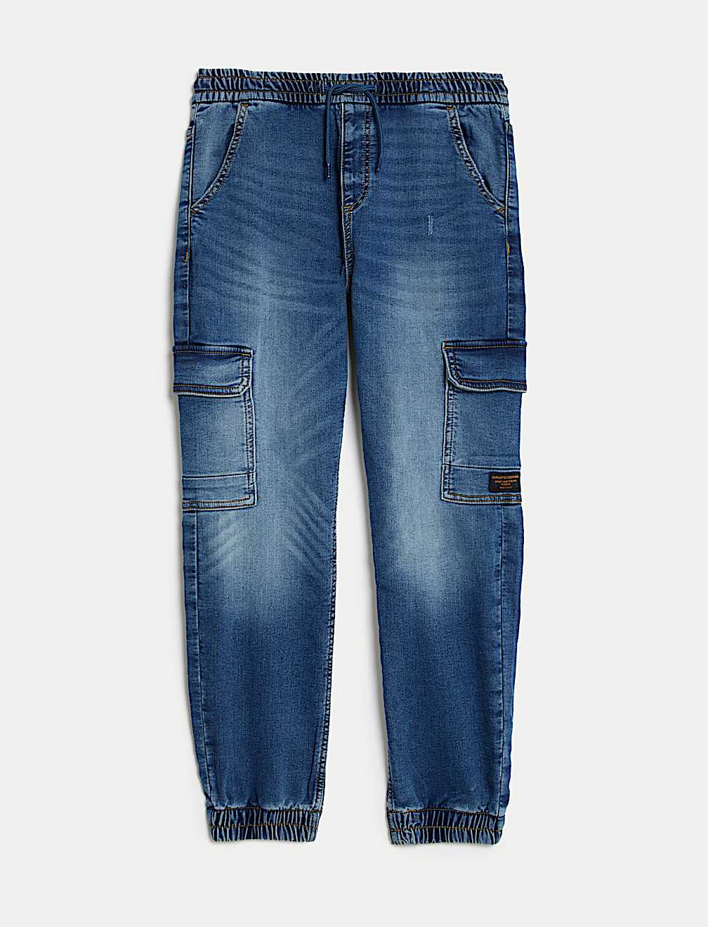 Denim Cargo Joggers