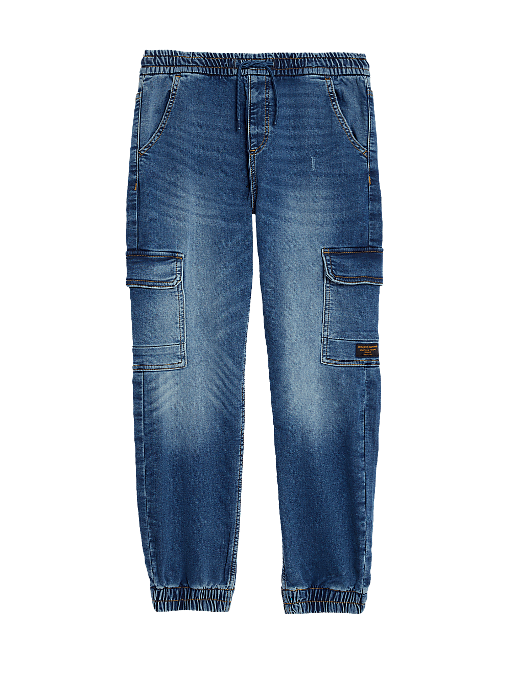 Denim Cargo Joggers