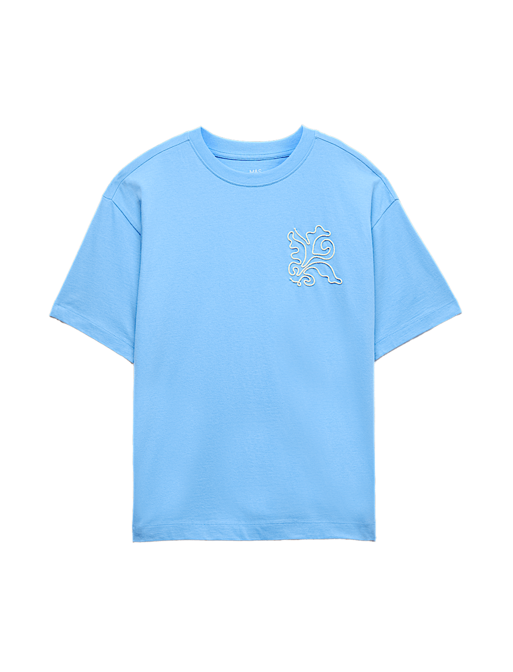 Pure Cotton Embroidered Graphic T-Shirt (6-16 Yrs)