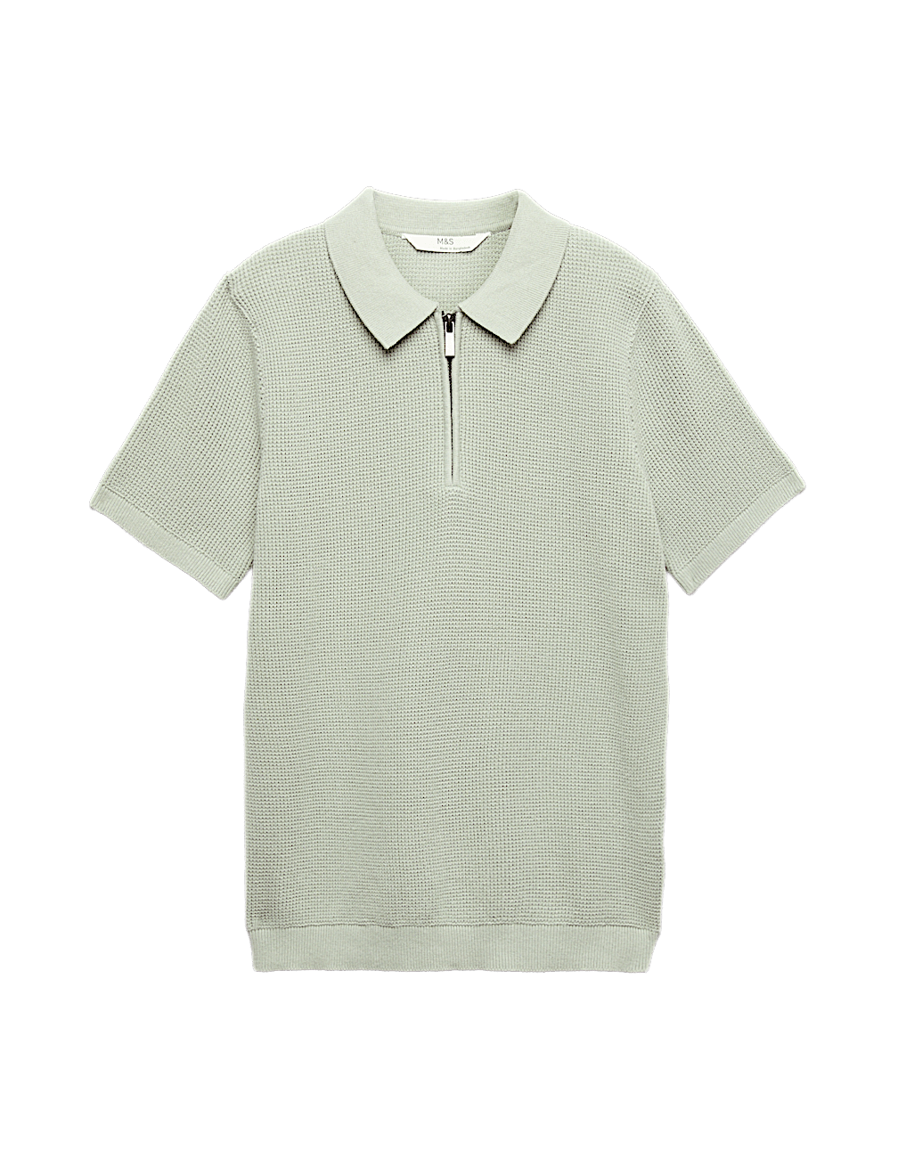 Pure Cotton Waffle Knitted Polo Shirt (6-16 Yrs)