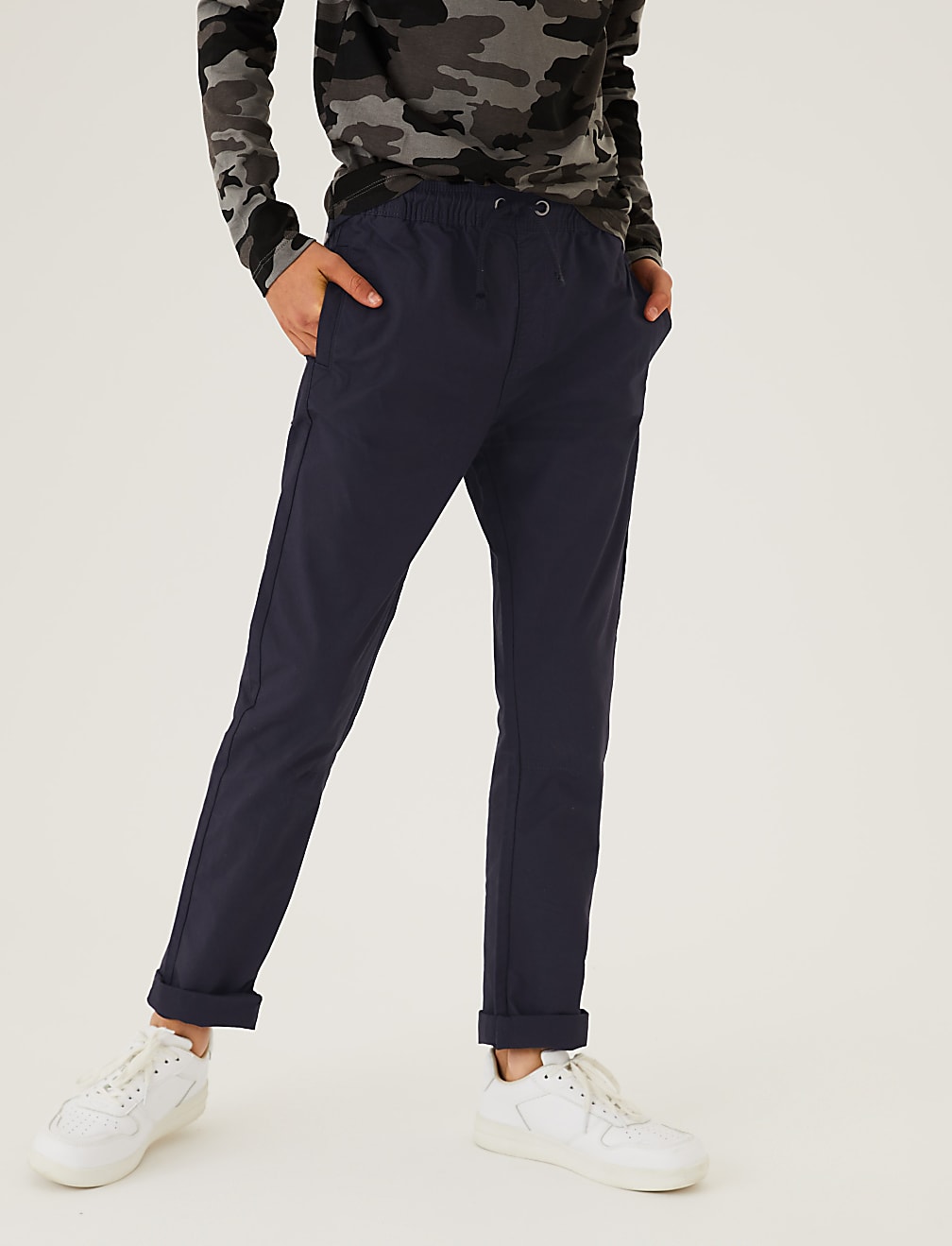 2pk Pure Cotton Ripstop Trousers (6-16 Yrs)