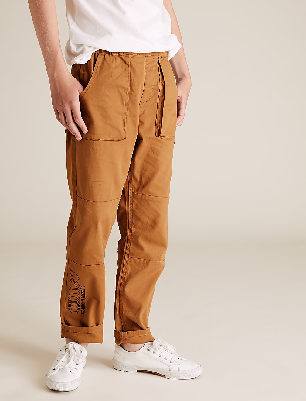Cotton Rich Buckle Cargo Trousers (6-16 Yrs)