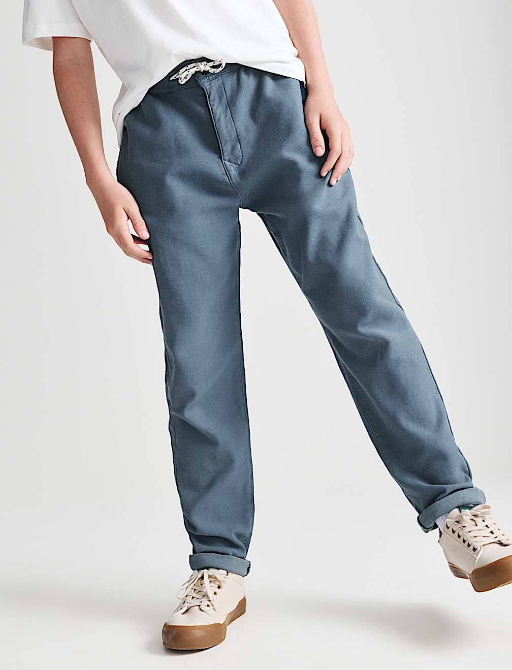 Relaxed Cotton Rich Skater Chinos