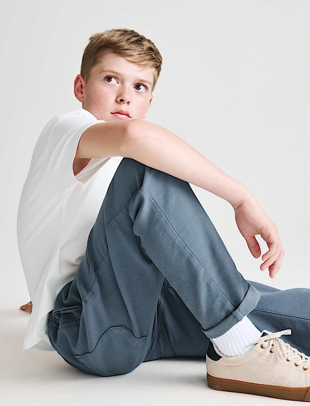 Relaxed Cotton Rich Skater Chinos