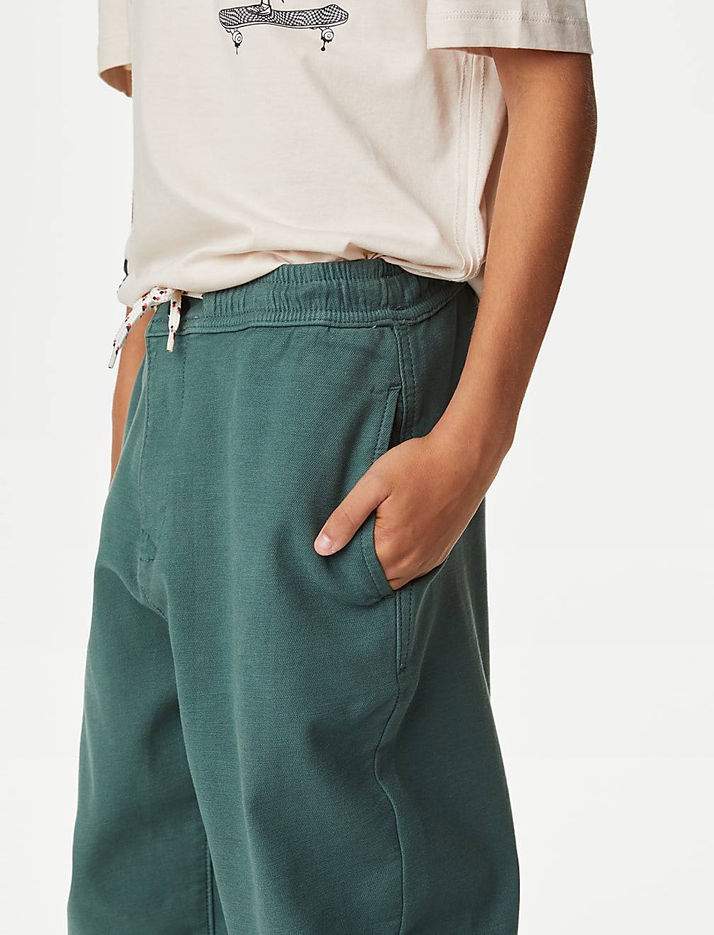 Relaxed Cotton Rich Elasticated Waist Chinos (6-16 Yrs)