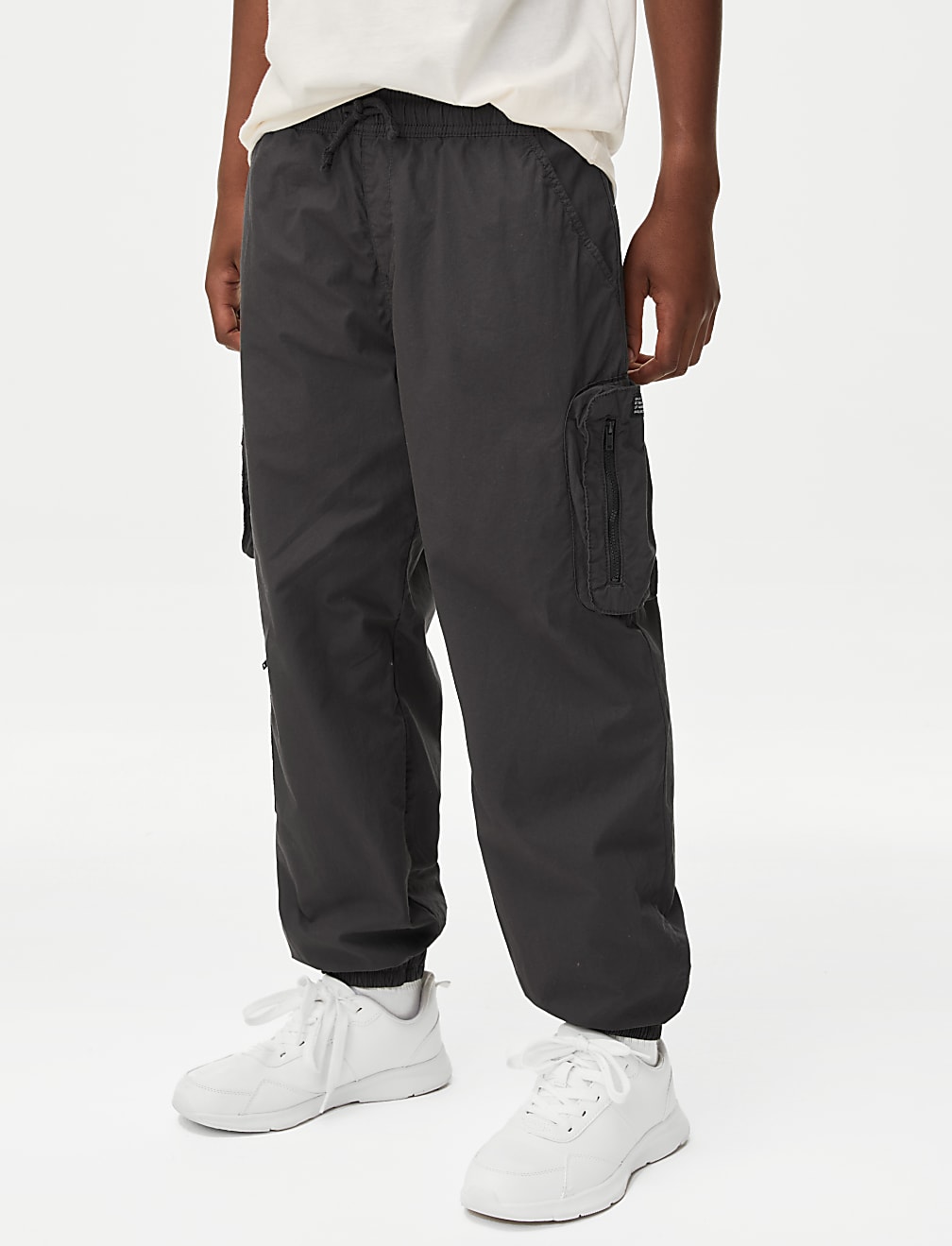 Pure Cotton Cargo Trousers (6-16 Yrs)