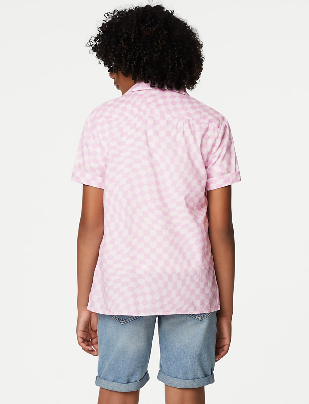 2pc Cotton Rich Check Shirt & T-Shirt Set