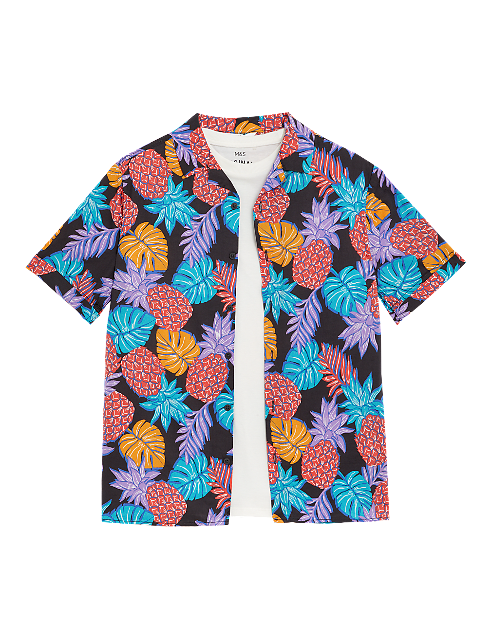 2pc Pineapple Shirt & T-Shirt Set (6-16 Yrs)