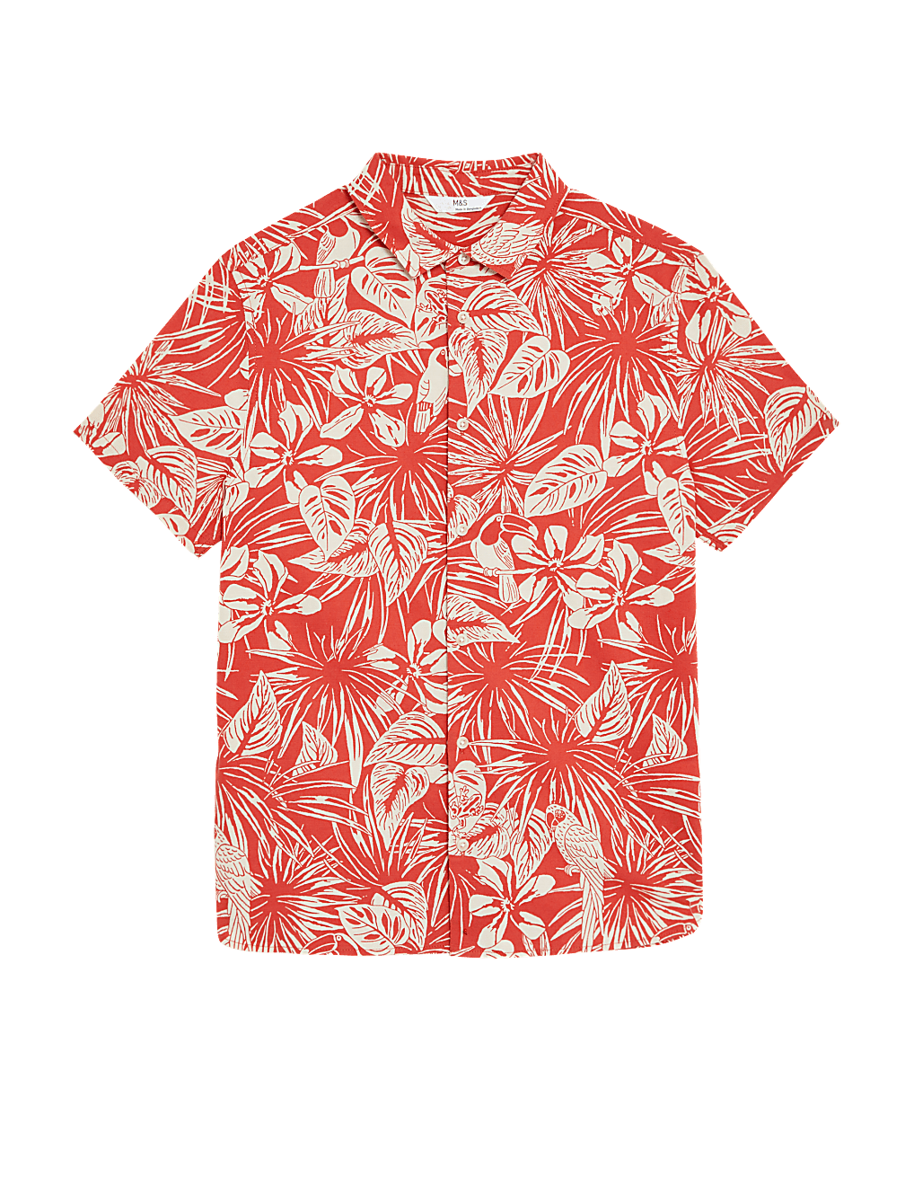 Pure Cotton Parrot Print Shirt