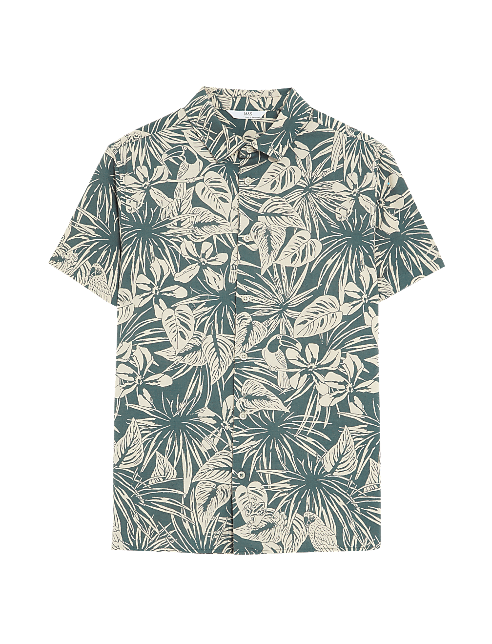 Pure Cotton Parrot Print Shirt