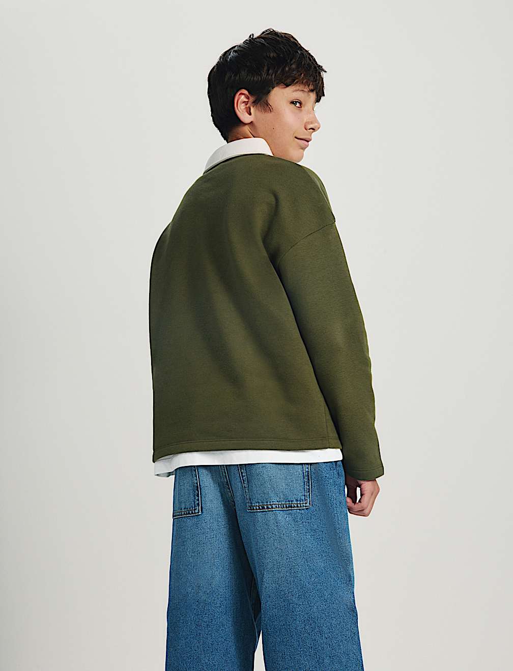 Cotton Rich Rugby Sweatshirt (6-16 Yrs)