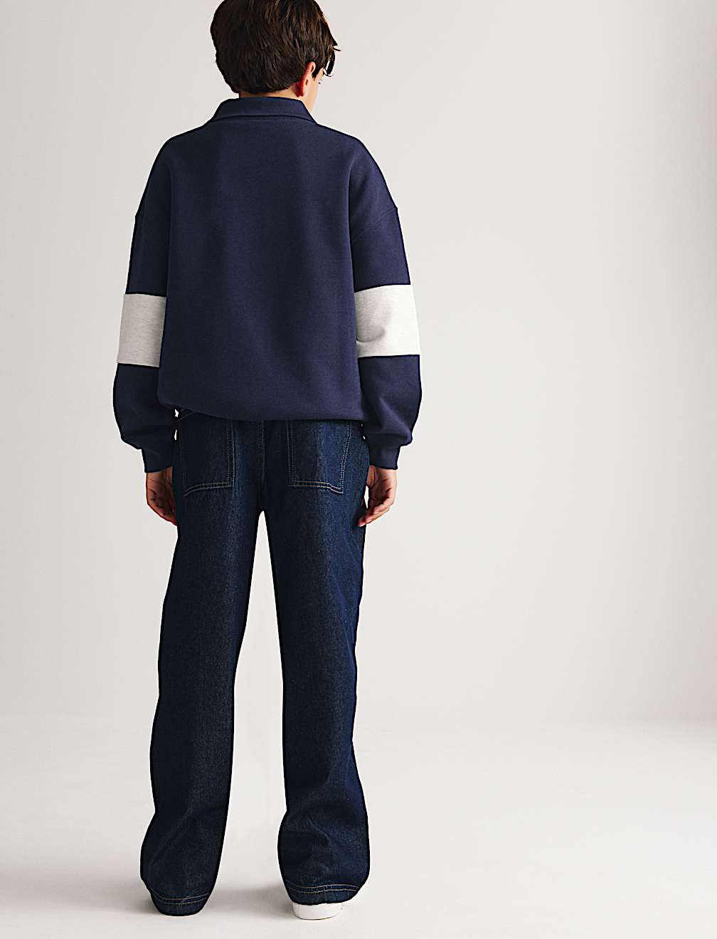 Cotton Rich Colourblock Rugby Sweatshirt (6-16 Yrs)