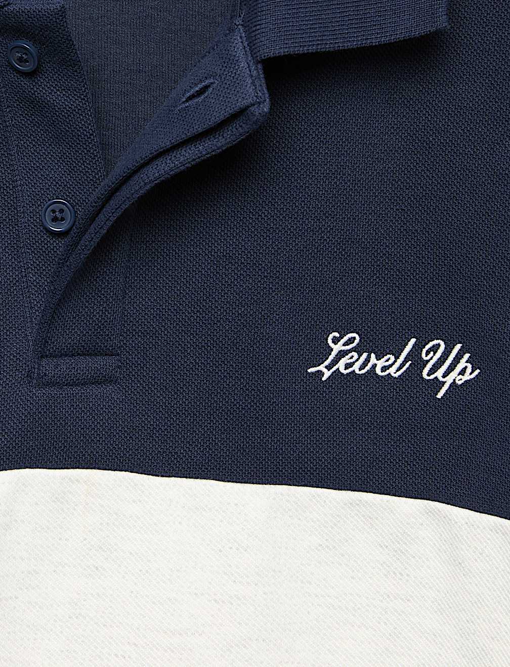 Cotton Rich Colourblock Rugby Sweatshirt (6-16 Yrs)