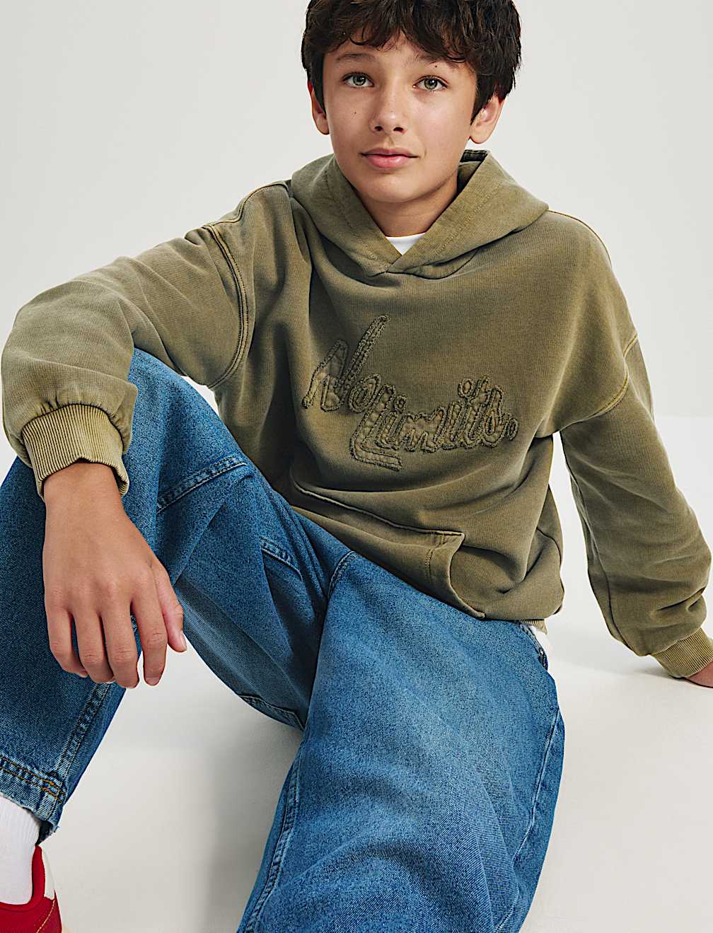 Pure Cotton Embroidered Graphic Hoodie (6-16 Yrs)