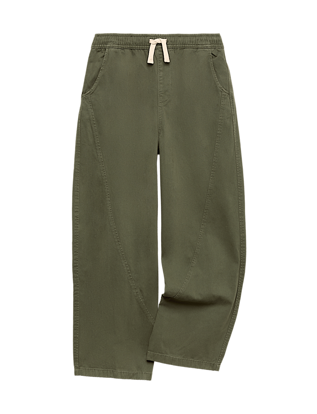 Pure Cotton Barrel Trousers (6-16 Yrs)