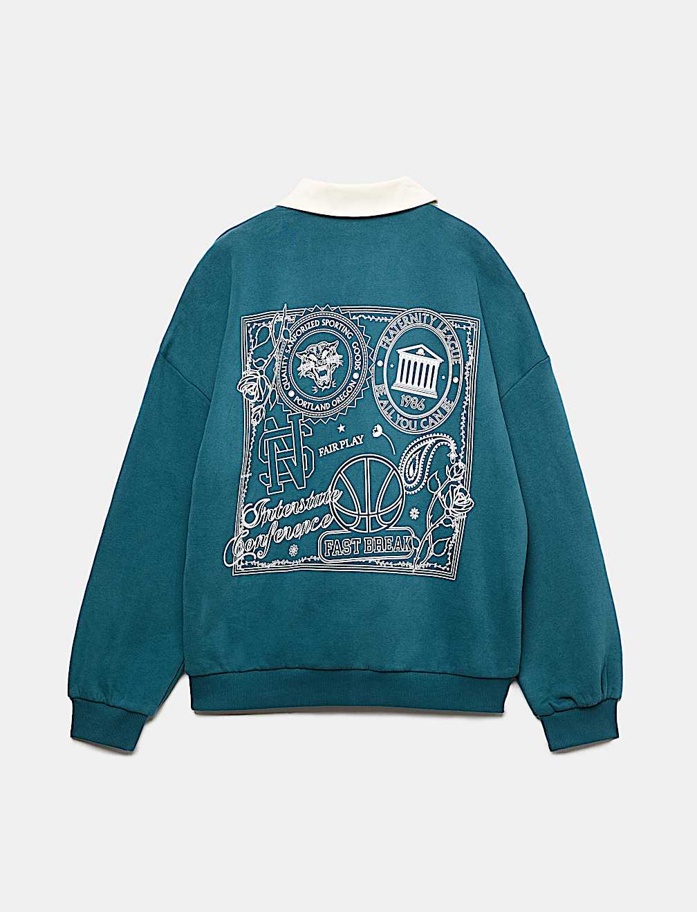 Cotton Rich Rugby Sweatshirt (6-16 Yrs)