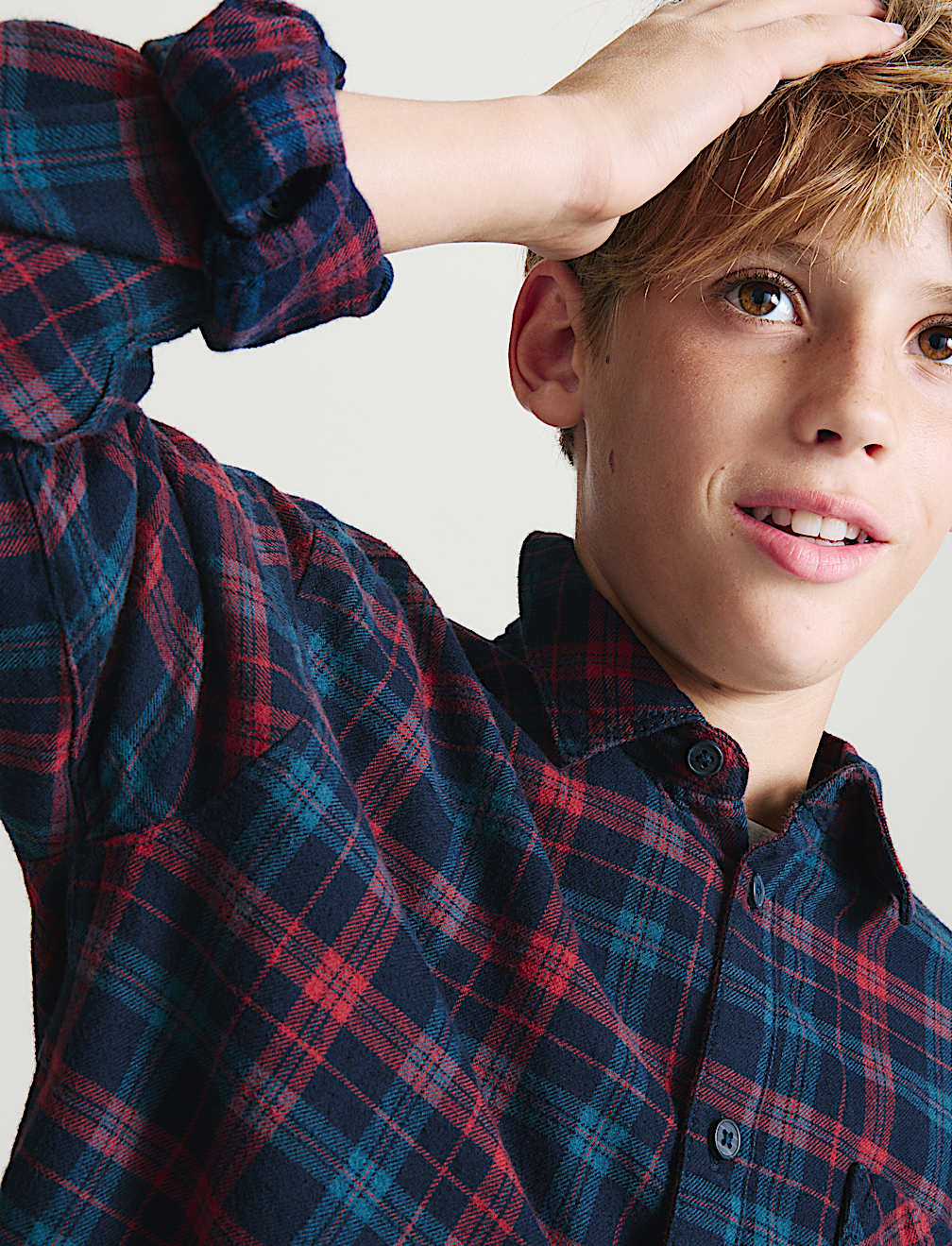 Pure Cotton Checked Shirt (6-16 Yrs)