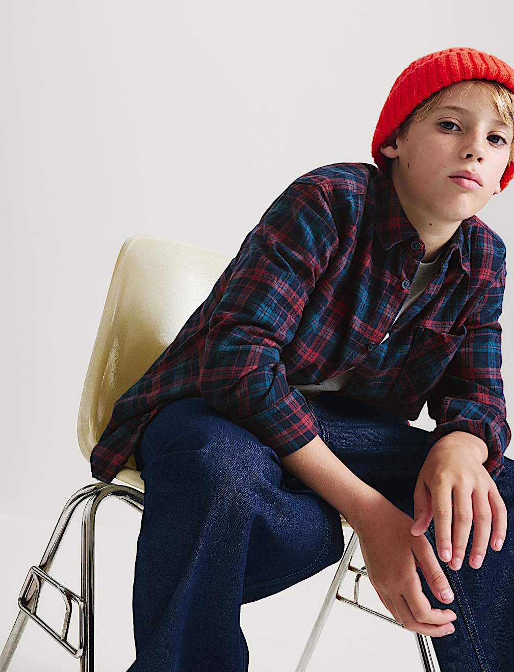 Pure Cotton Checked Shirt (6-16 Yrs)