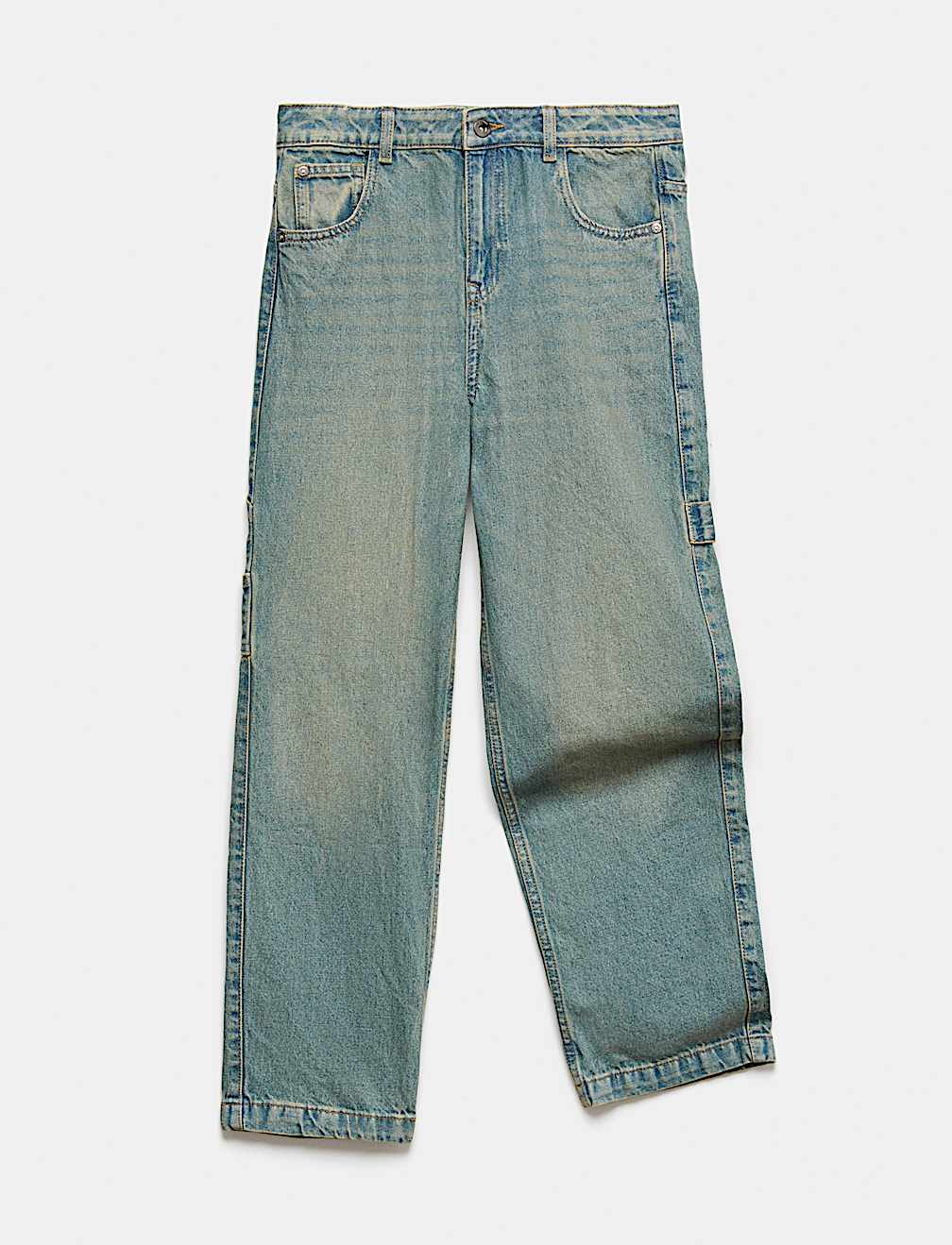 Pure Cotton Baggy Carpenter Jeans (6-16 Yrs)