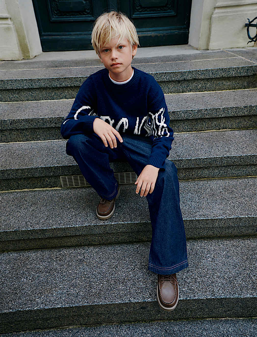 Relaxed Baggy Pure Cotton Jeans (6-16 Yrs)