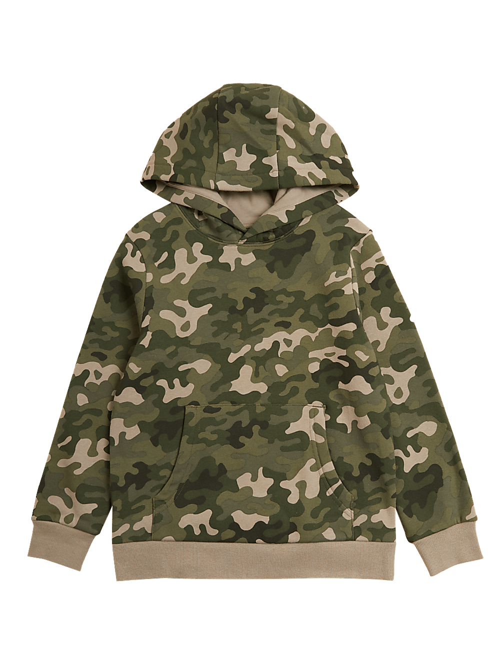 Cotton Rich Camouflage Hoodie