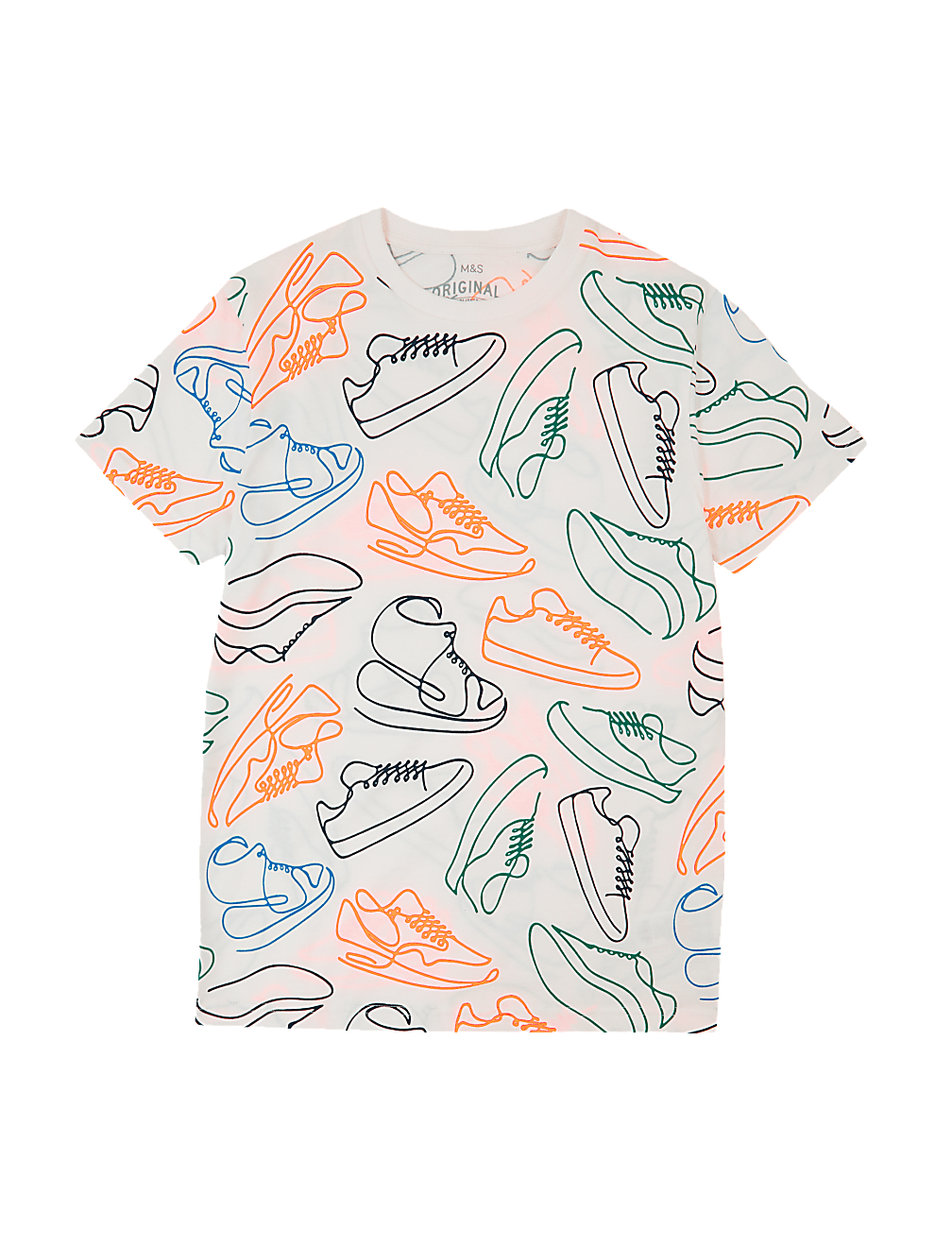 Cotton Trainer Print T-Shirt (6-16 Yrs)