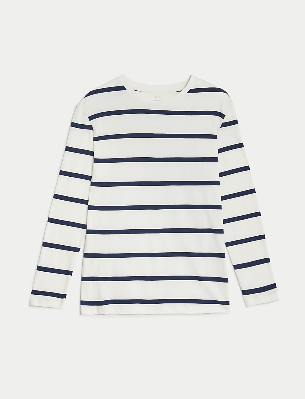 Cotton Mix Stripes Round Neck T-Shirt