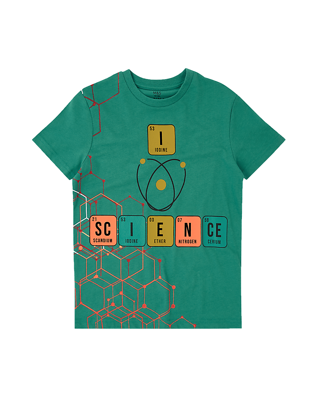 Pure Cotton Science Print T-Shirt (6-16 Yrs)