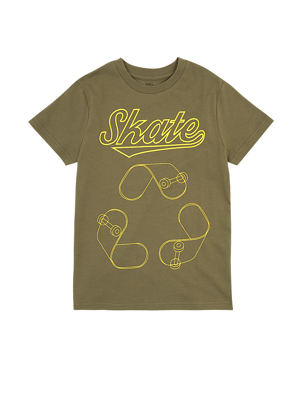 Cotton Skate Slogan T-Shirt (6-16 Yrs)