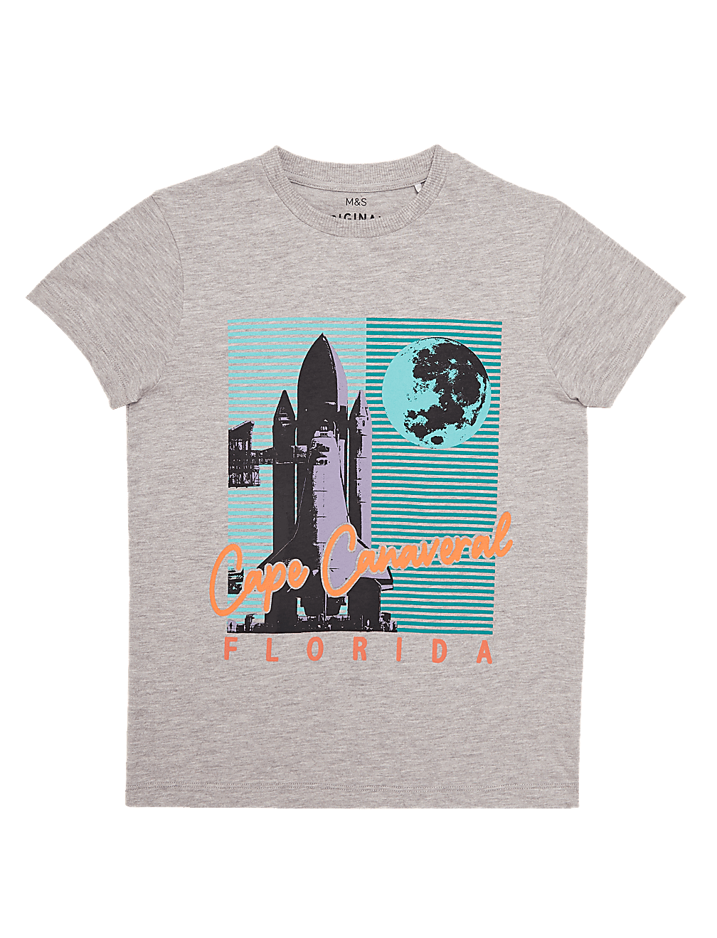 Cotton Space Print T-Shirt