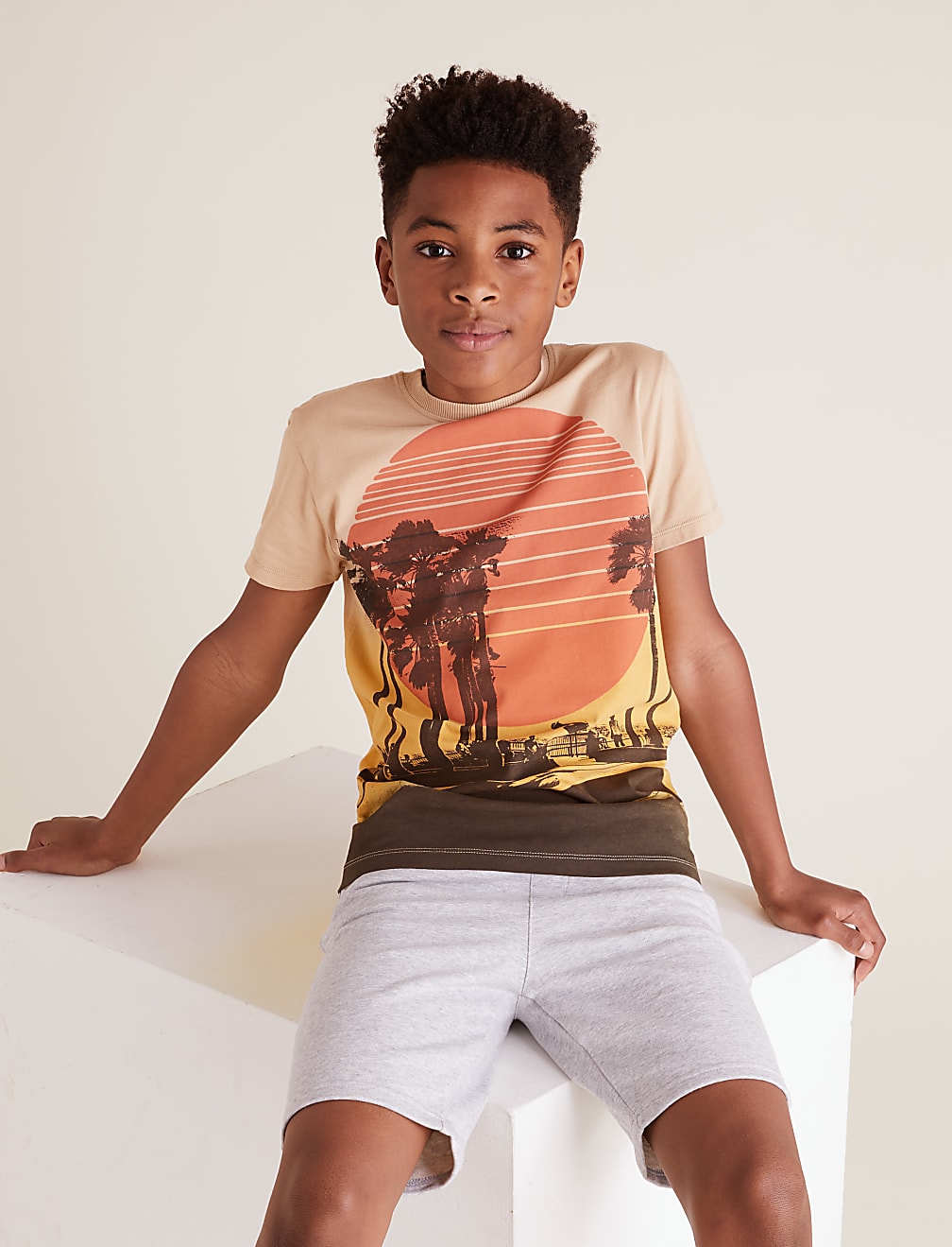Pure Cotton Skater Print T-Shirt