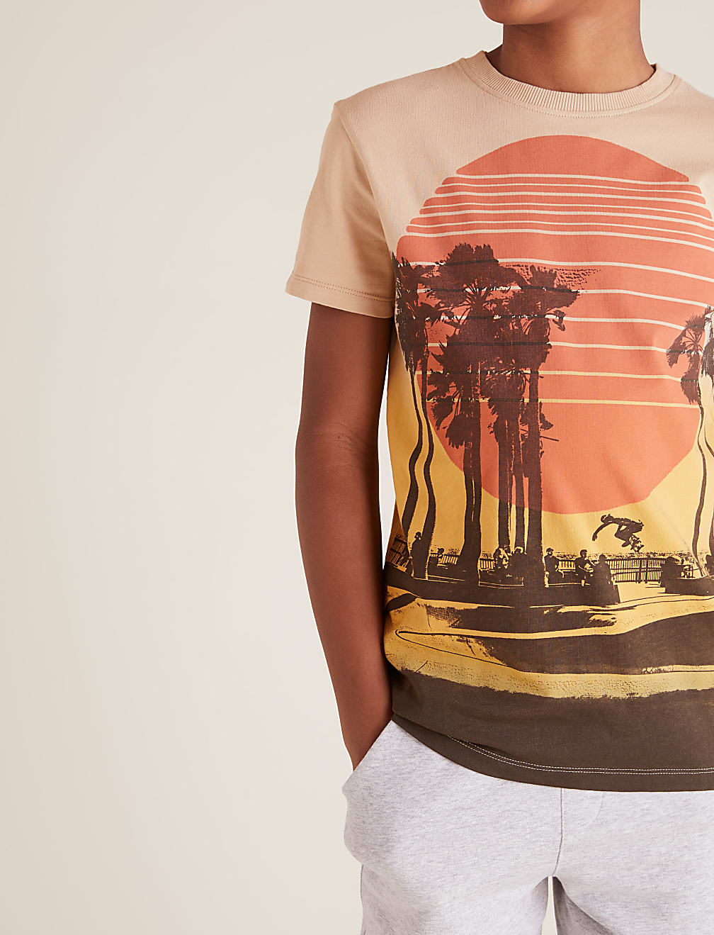 Pure Cotton Skater Print T-Shirt
