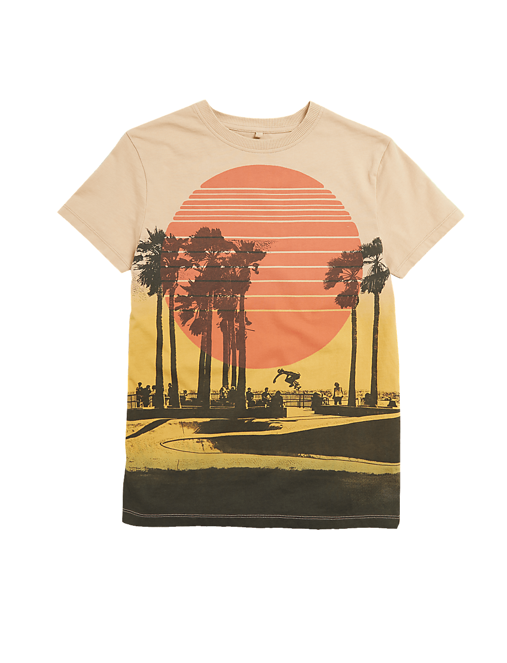 Pure Cotton Skater Print T-Shirt