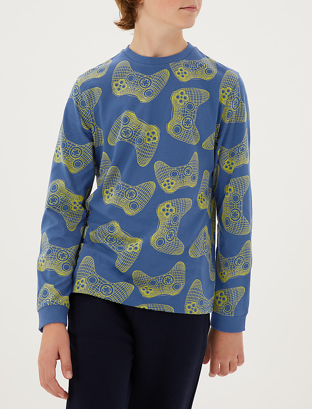 Pure Cotton Gaming Print Top (6-16 Yrs)
