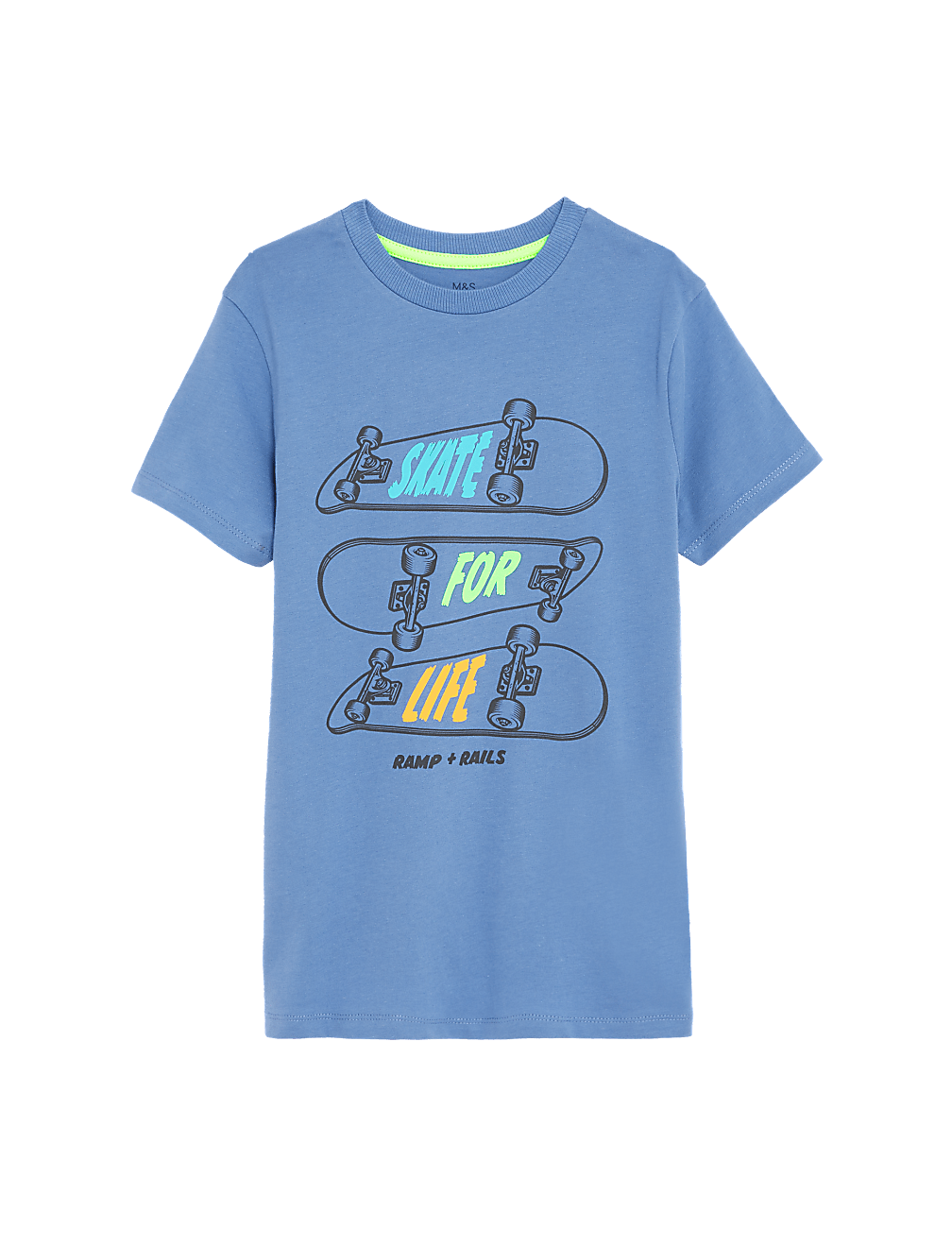Pure Cotton Skate Print T-Shirt