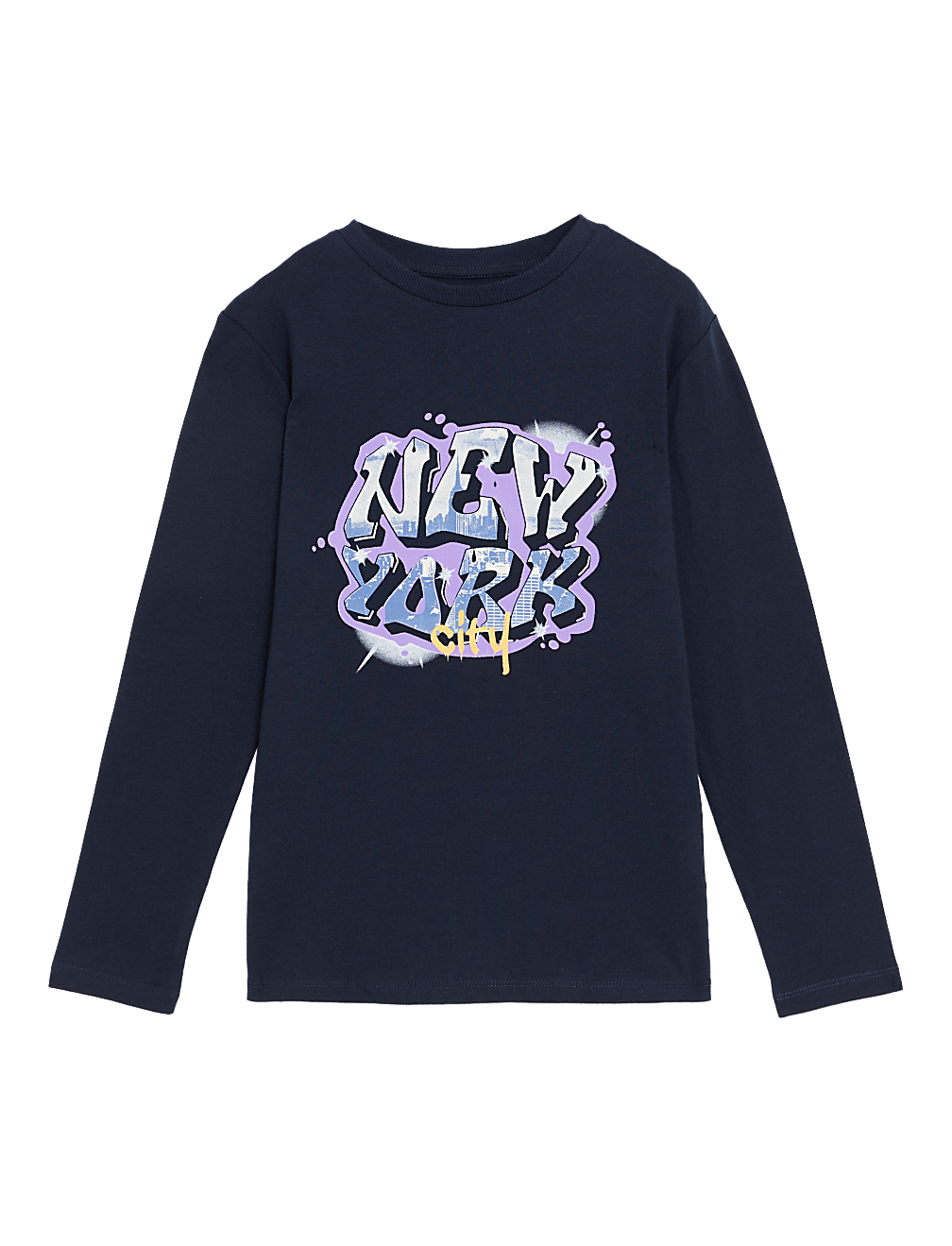 Pure Cotton New York Slogan Top