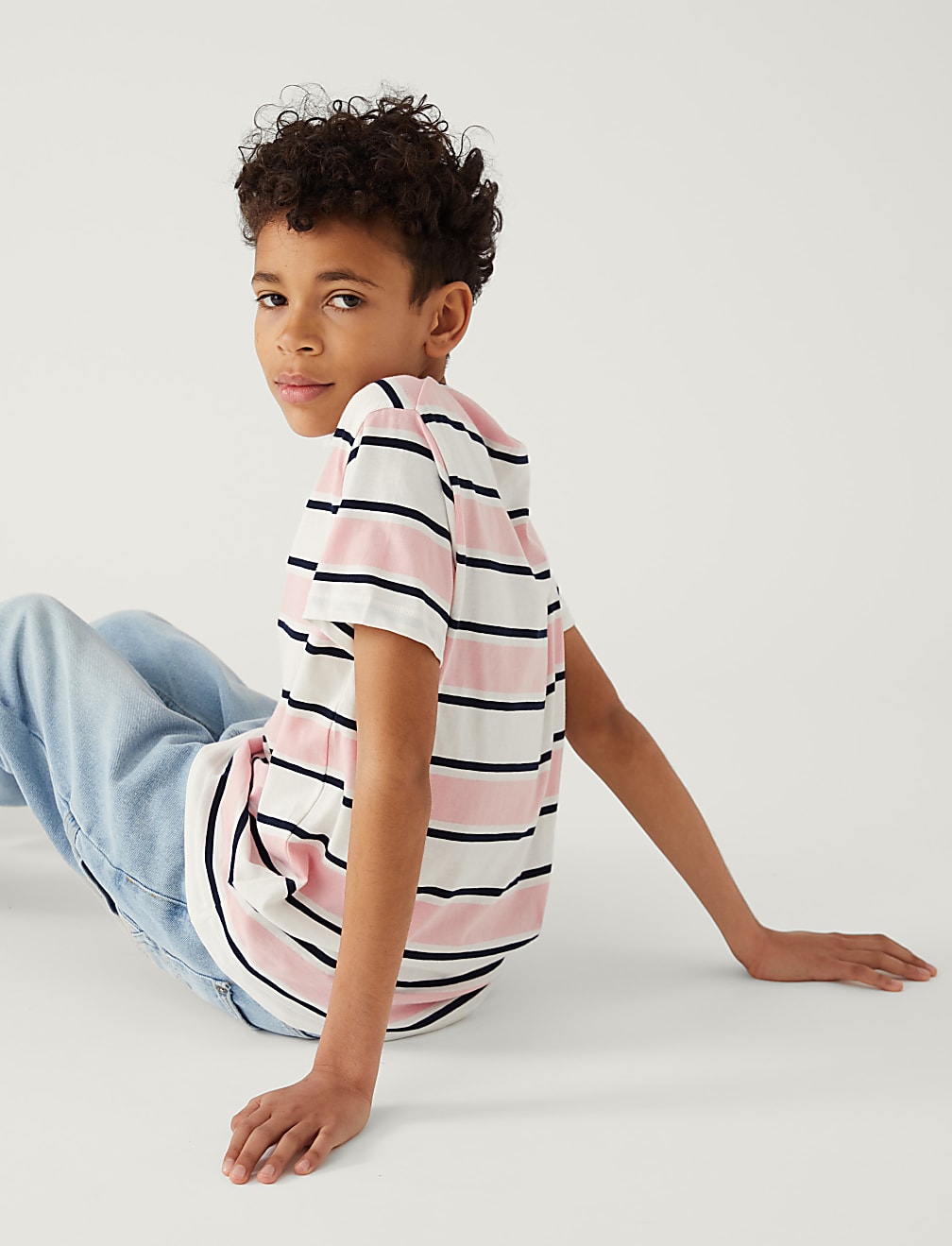 Pure Cotton Striped T-Shirt