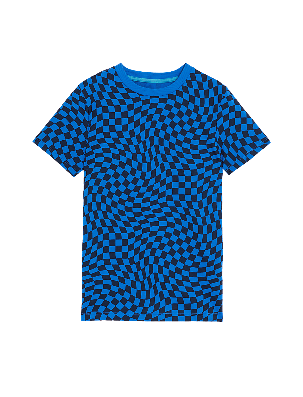 Pure Cotton Checked T-Shirt