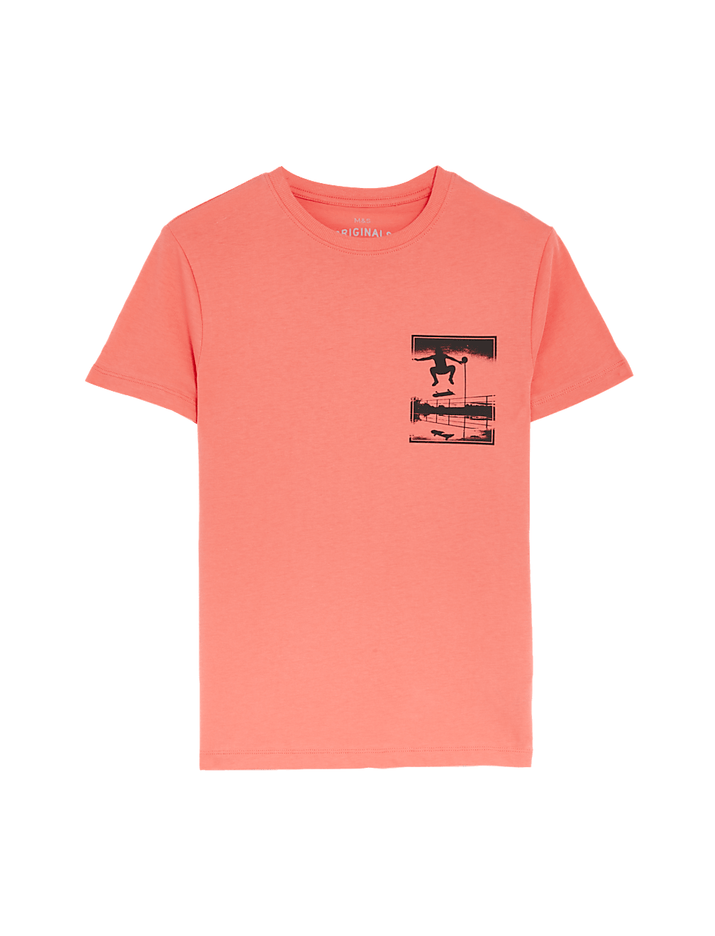 Pure Cotton Skater Print T-Shirt (6-16 Yrs)